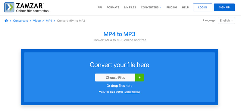 Zamzar converte MP4 para MP3 online e grátis