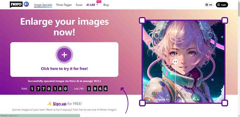 Nero AI Image Upscaler