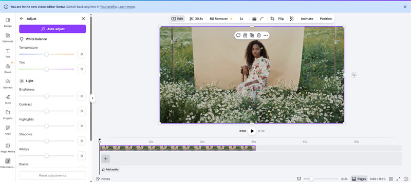 Canva: Aprimorador de Vídeo Online Gratuito com IA