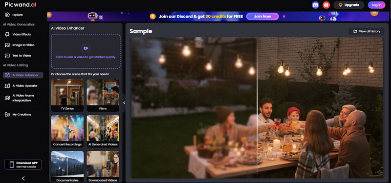 Picwand - Aprimorador de Vídeo Online Gratuito com IA