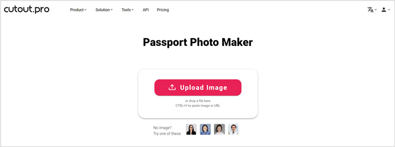 Criador de fotos para passaporte Cutout.Pro