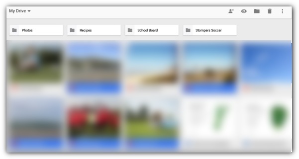 Interface do Google Fotos