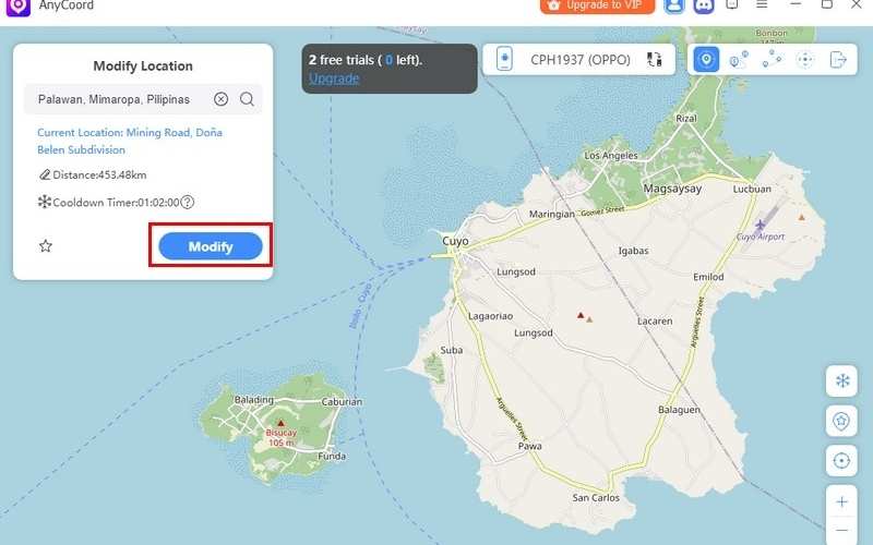 Clique em Confirmar Modificar