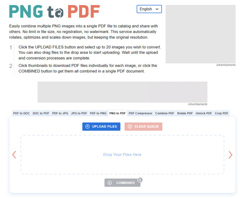 Conversor PNG para PDF Online
