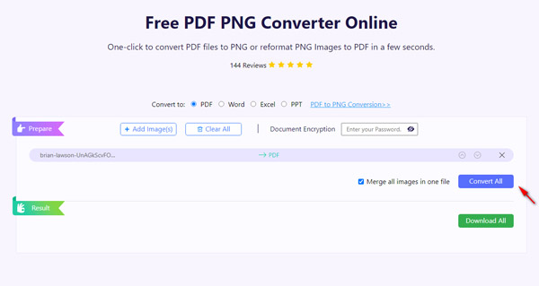 Converta PNG para PDF Online