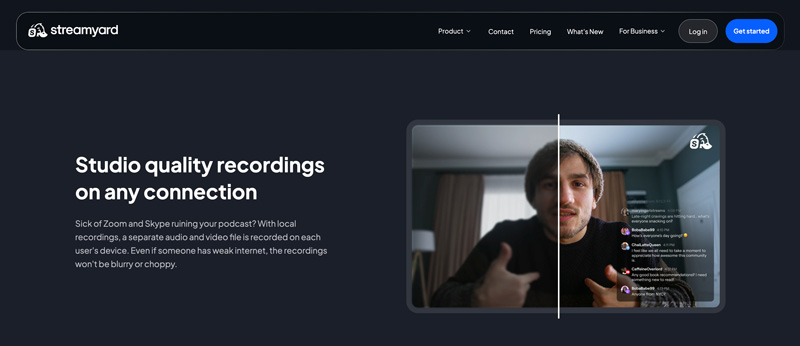 StreamYard - Software para gravação de podcasts