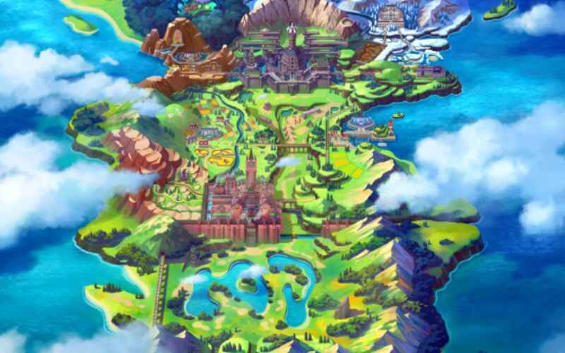 Mapa da região de Galar