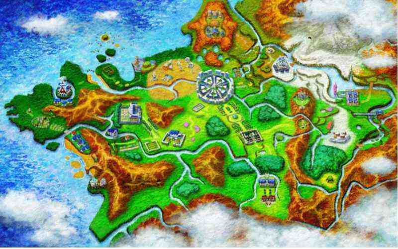 Mapa da região de Kalos