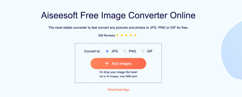 Conversor online gratuito de RAW para JPG Aiseesoft