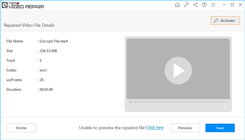 Remo Video Repair Preview Salvar