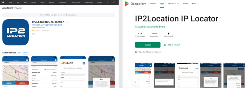 Baixe o aplicativo IP2Location no iPhone Android