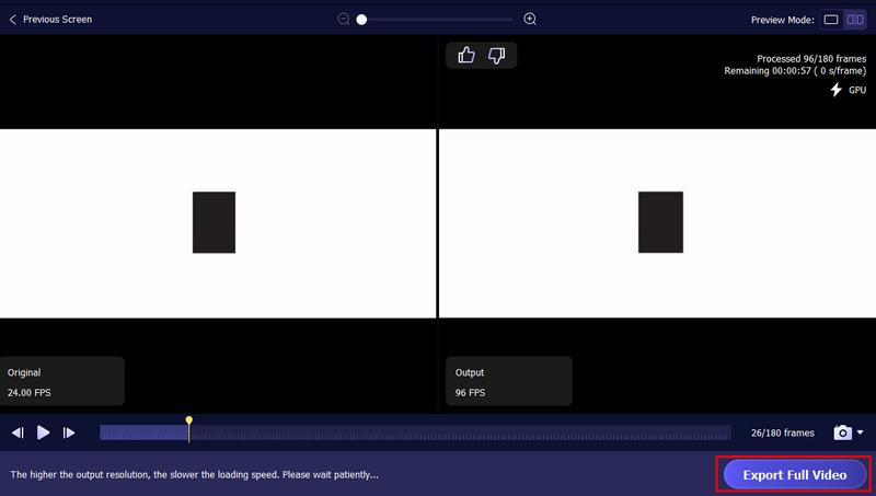 Exportar vídeo completo