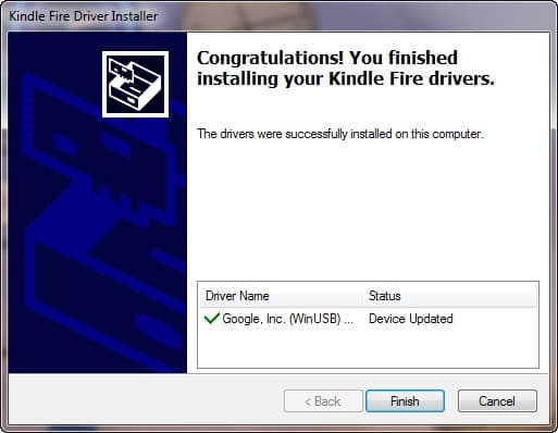 Instale os drivers do Kindle Fire