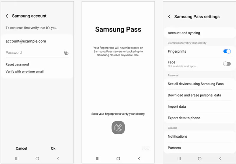 Configurar o Samsung Pass