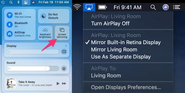 Screen Mirror no Mac para Apple TV