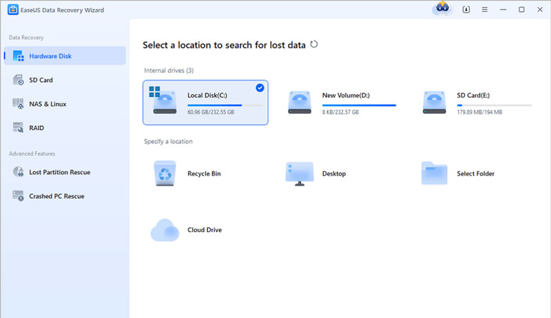 Easeus Recuperar Cartão SD