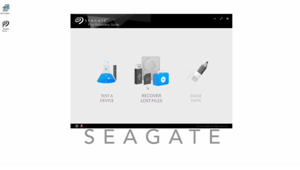 Inicie o pacote de recuperação de arquivos Seagate