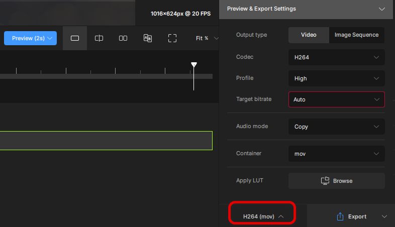 Configuração de saída em Topaz