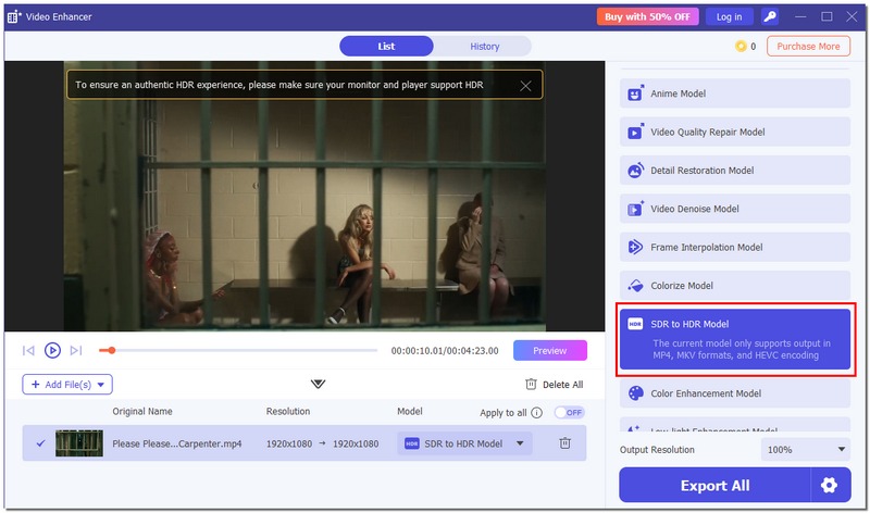 Choose Sdr to Ddr Model