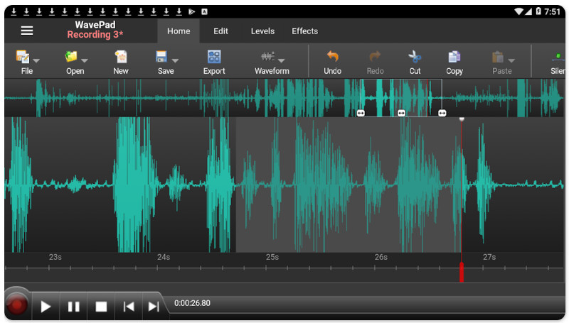 Editor de áudio Wavepad