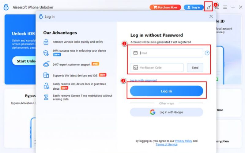 Cadastre-se Email e Código