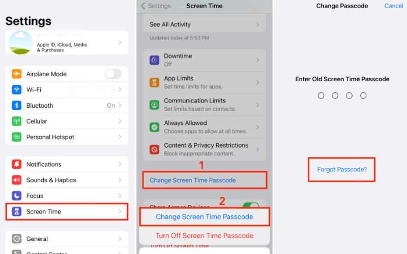 Redefinir o tempo de tela do ID Apple