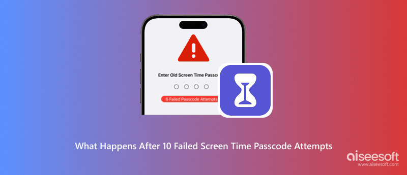 O que acontece após 10 tentativas malsucedidas de inserir a senha do Screen Time