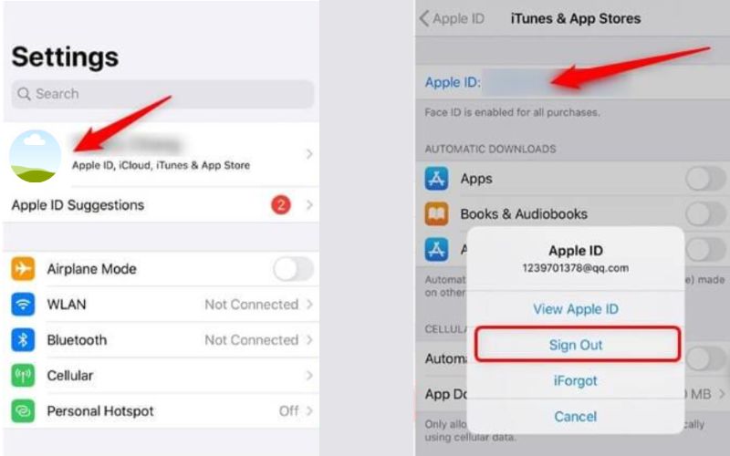 Sair ID da Apple