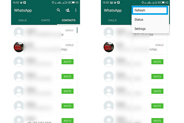 Adicionar contatos do WhatsApp do Android