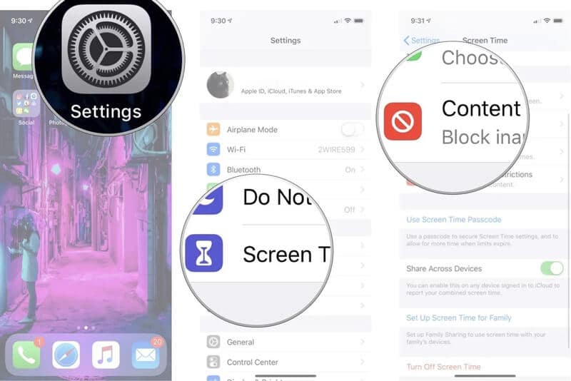 Onde IS Restrições no iPhone iOS 12