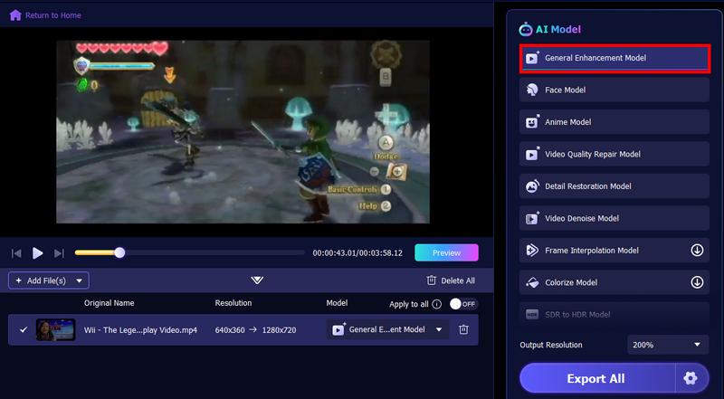 Selecione Melhoria Geral
