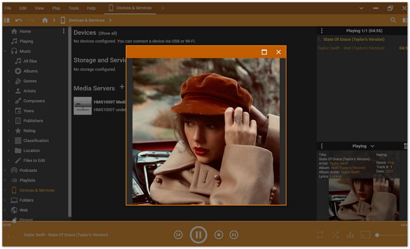 Interface MediaMonkey