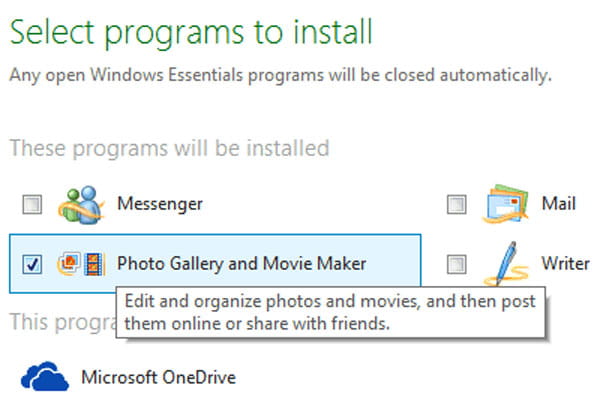 Instalar o Windows Movie Maker