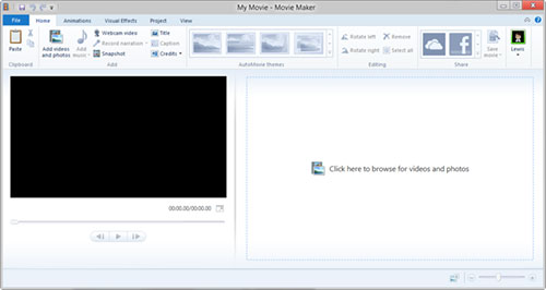 Adicionar foto de vídeo ao Windows Movie Maker