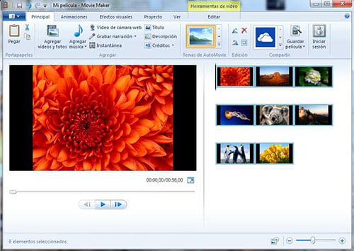 Visualizações no Windows Movie Maker