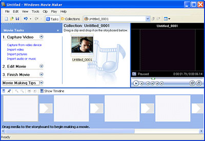 O Windows Movie Maker não consegue gravar