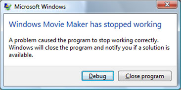 Windows Movie Maker parou de funcionar