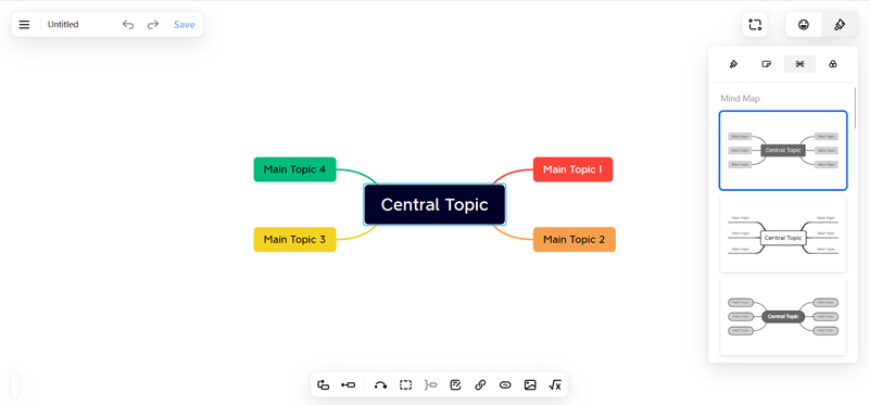 Mapa mental on-line Xmind Web