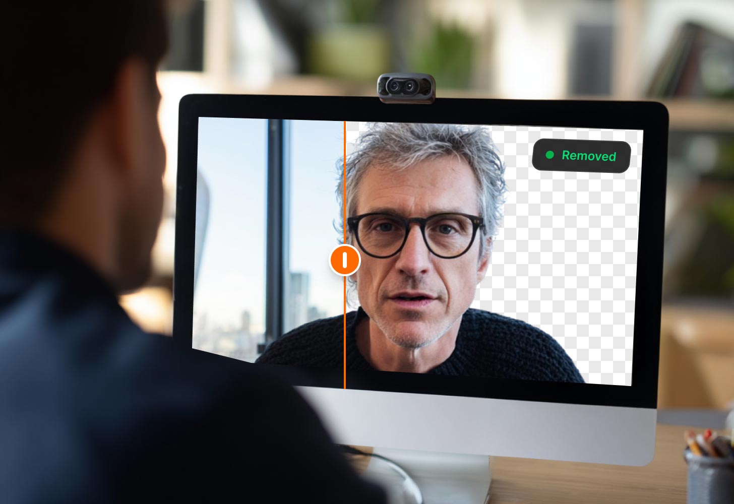 Remover e alterar o fundo da câmera com IA