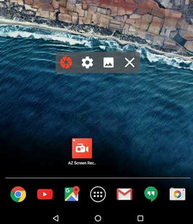 Aplicativo gravador de tela - AZ Screen Recorder