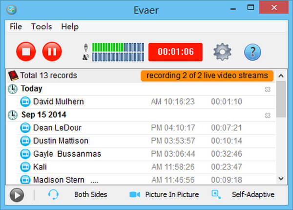Gravador de Skype da Evaer