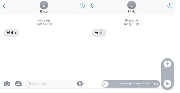 iMessages gravador de voz