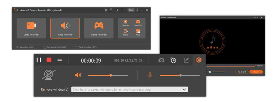 Gravar audio