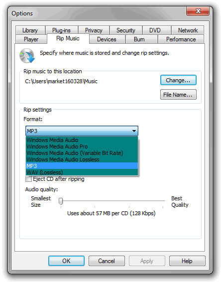 Copie CDA para MP3 com o Windows Media Player