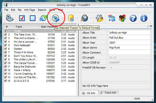 Copie CDA para MP3 com FreeRip