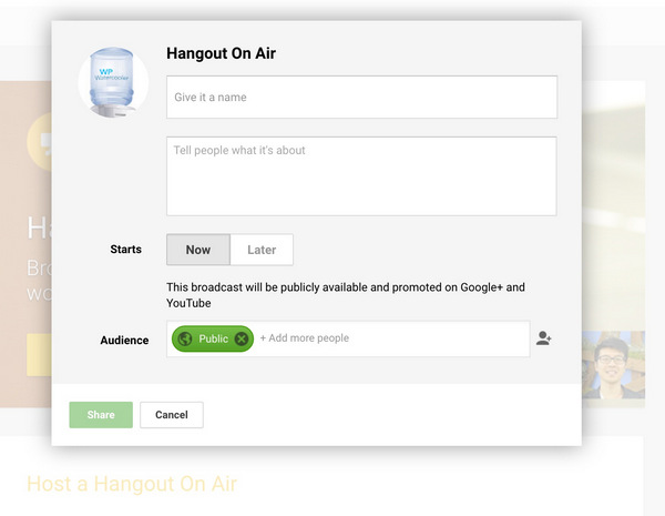 Definir Hangout On Air