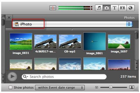 Adicionar fotos para apresentação de slides no iMovie