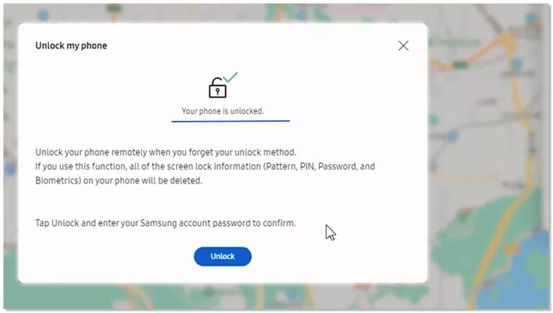 Digite a senha para desbloquear
