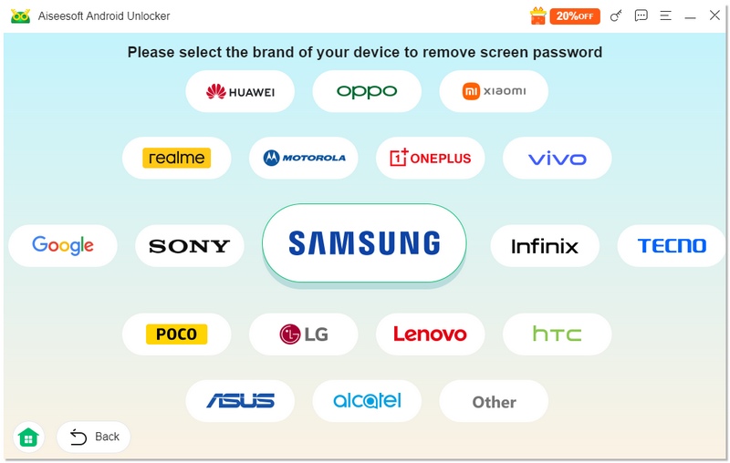 Selecione o modelo da marca