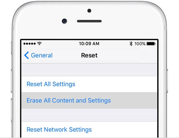 iPhone7 ios10 configurações reinicialização geral apaga todos os selecionados